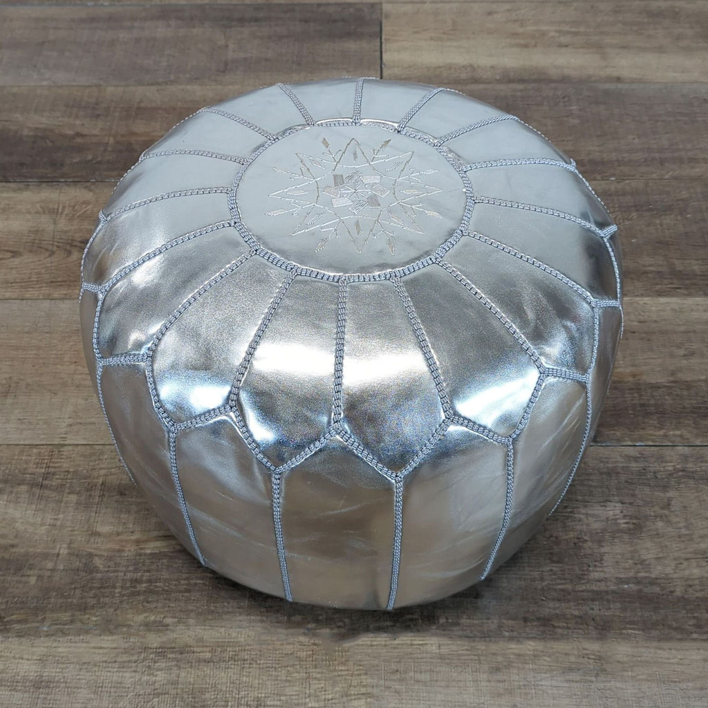 Mistana Cherise Moroccan Leather Pouf