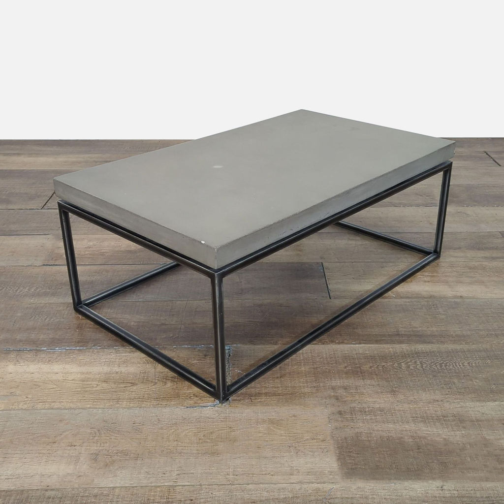 Structube Faux Stone Top Coffee Table on Metal Frame