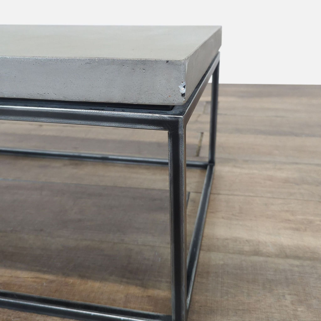 Structube Faux Stone Top Coffee Table on Metal Frame