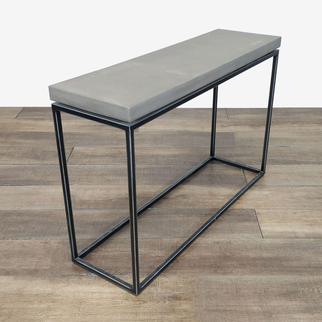 Structube Faux Stone Console Table on Metal Frame
