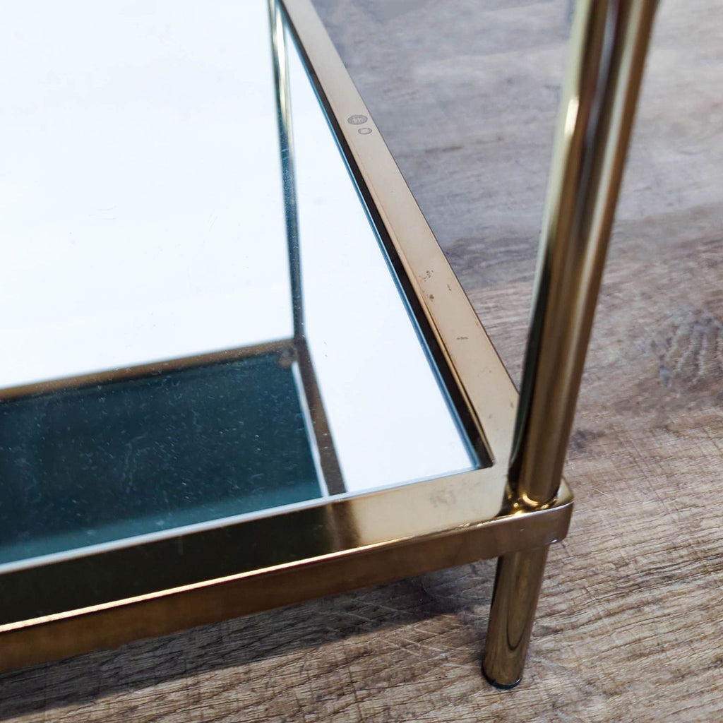 Three Tier Glass and Mirror Side Table