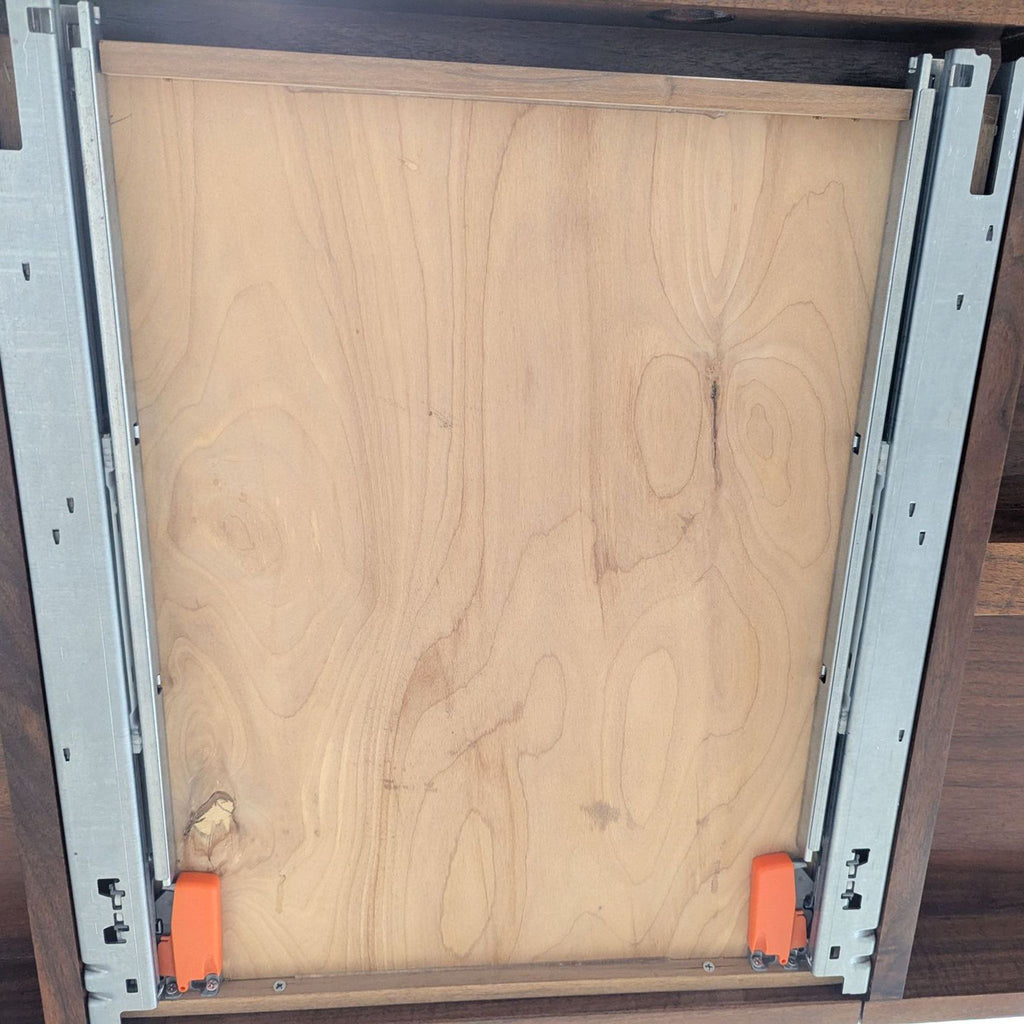 Industrial Metal and Wood Desk with Drawers