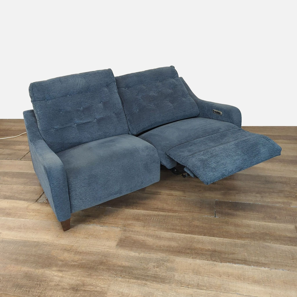 Parker House Chelsea Power Loveseat in Willow Blue Chenille