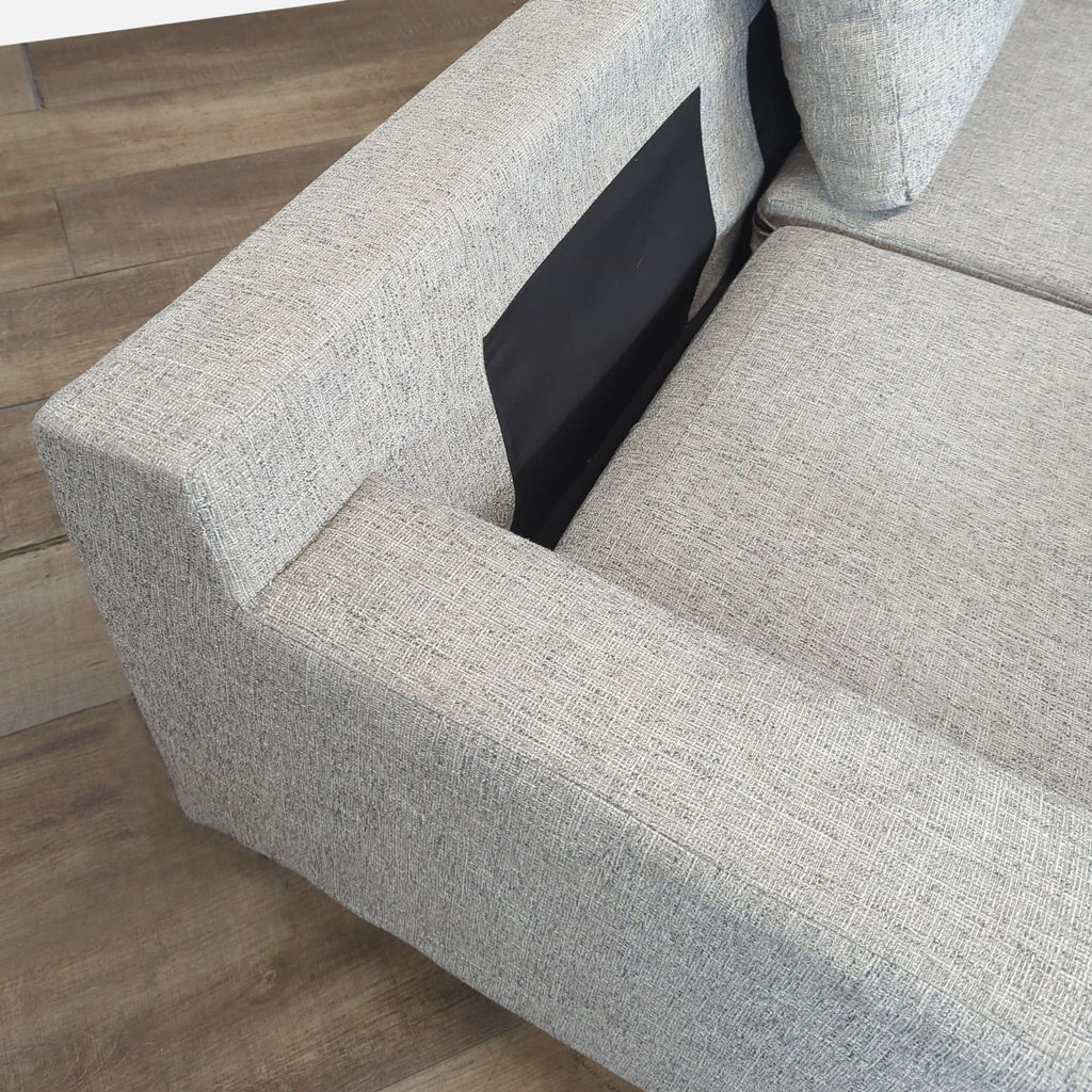 Modern Light Gray Sectional Sofa with Chaise