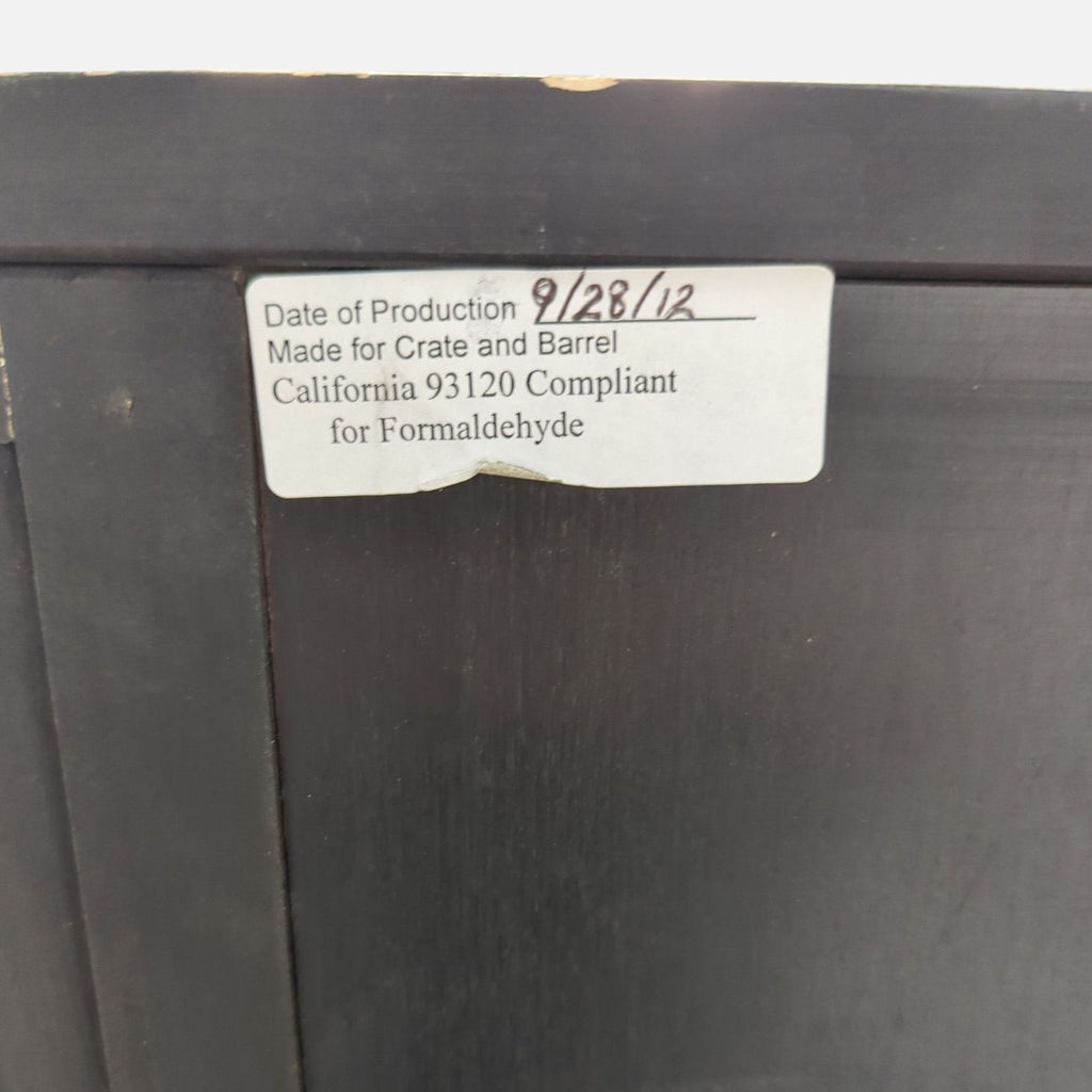 Crate and Barrel Tall Black 7-Drawer Chest