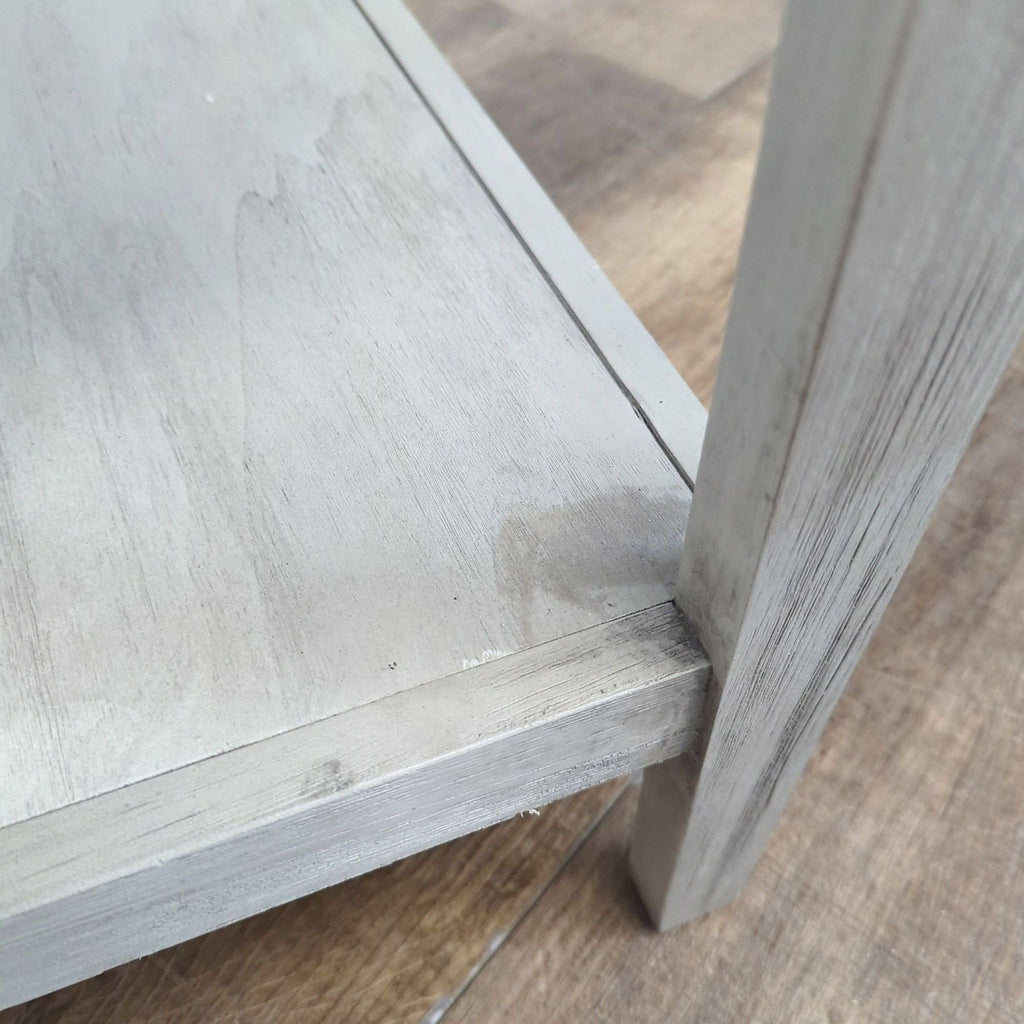 Wood Two Drawer Console Table with Shelf