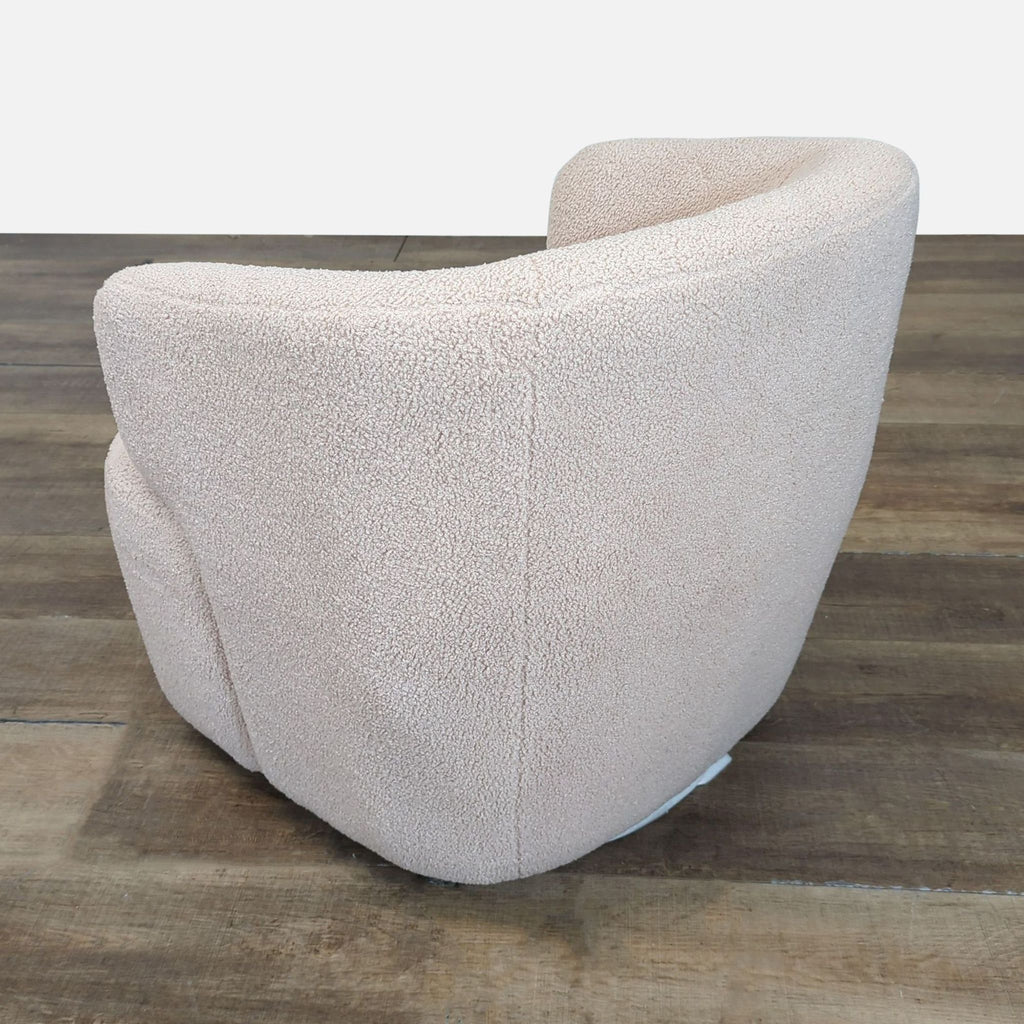 Sherpa 360-Degree Swivel Barrel Accent Chair