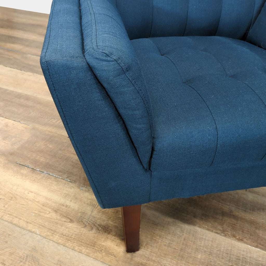 Mid-Century Style Navy Accent Chair