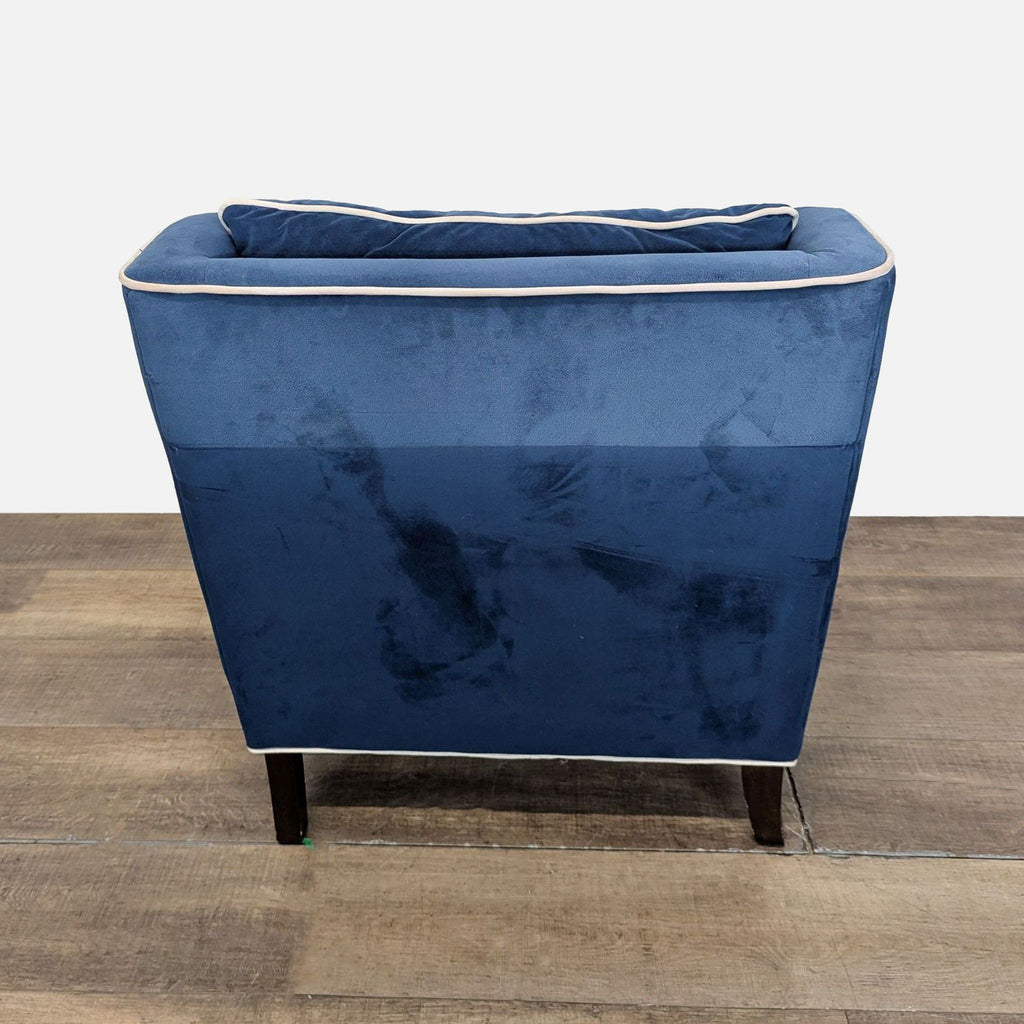 E&E Co. Ltd. Navy Blue Velvet Slipper Chair