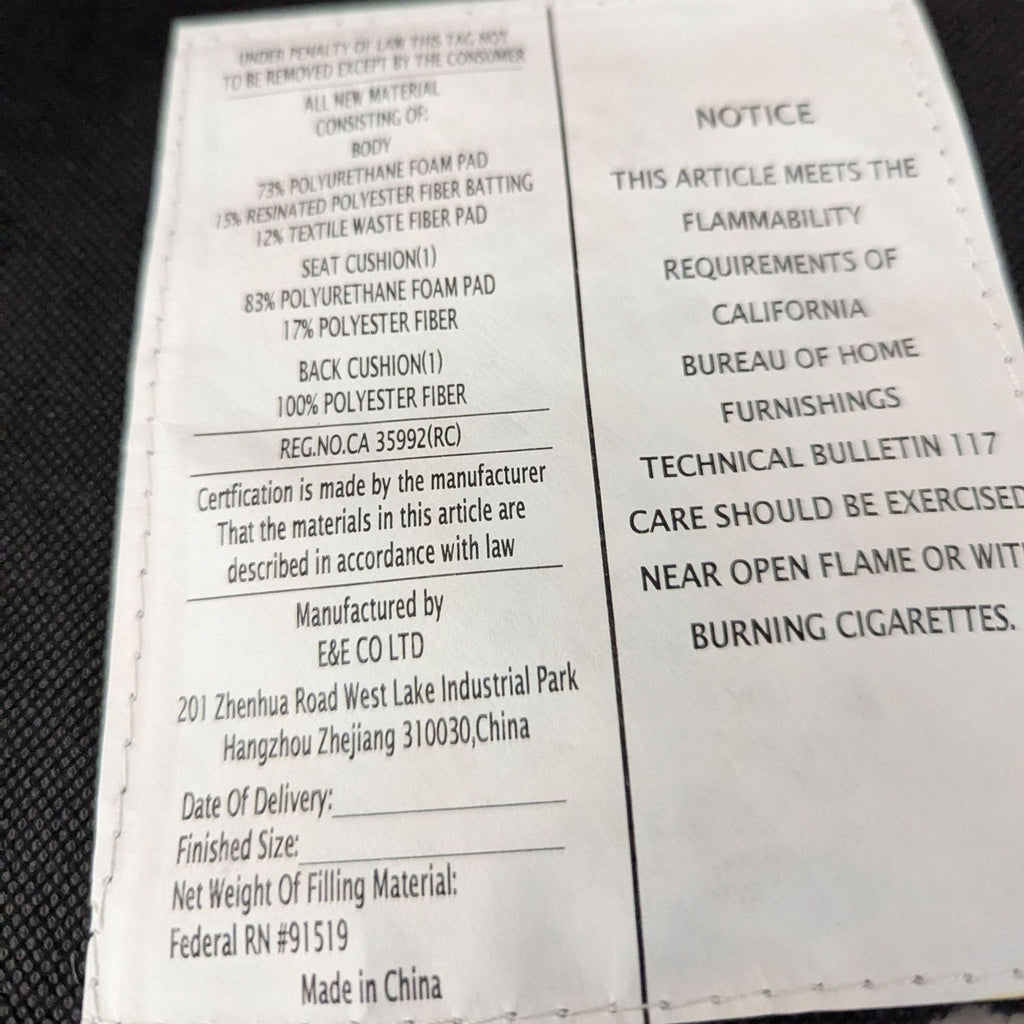 E&E Co. Ltd. Navy Blue Velvet Slipper Chair