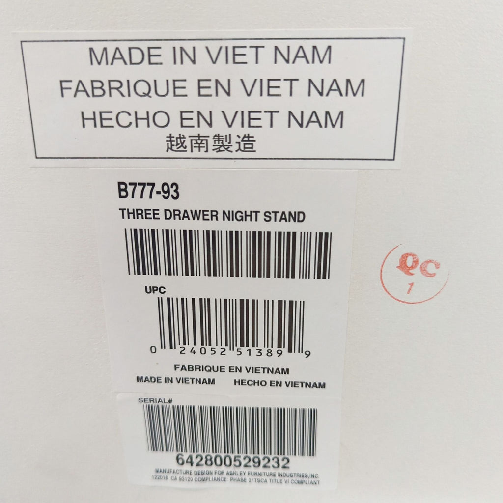 Ashley Furniture Kanwyn Three Drawer Nightstand