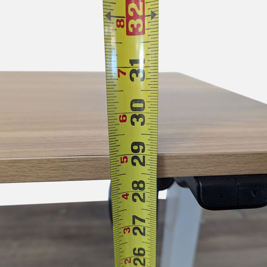 Electric Height Adjustable Standing Desk with Light Wood Top