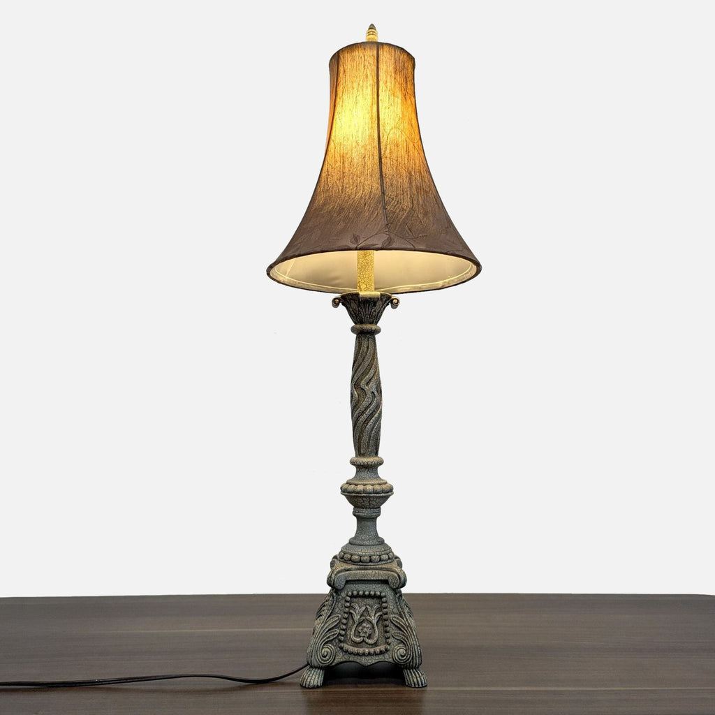 Vintage Style Table Lamp with Ornate Base