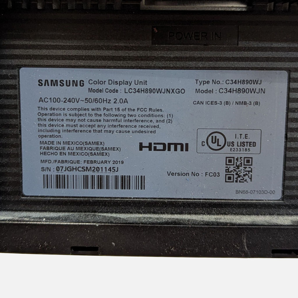 Samsung Curved UltraWide Monitor - Clean, Modern, Great Condition