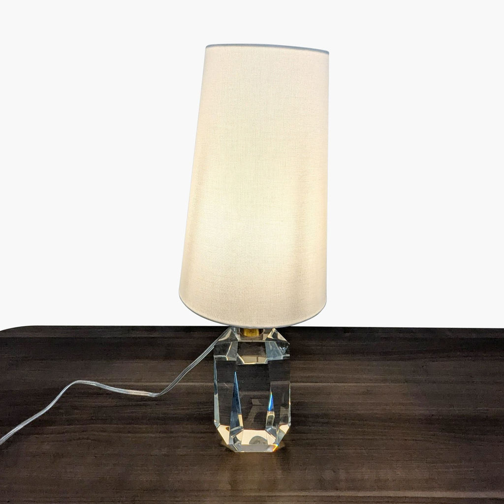 Lillian August Halcyon Faceted Crystal Table Lamp