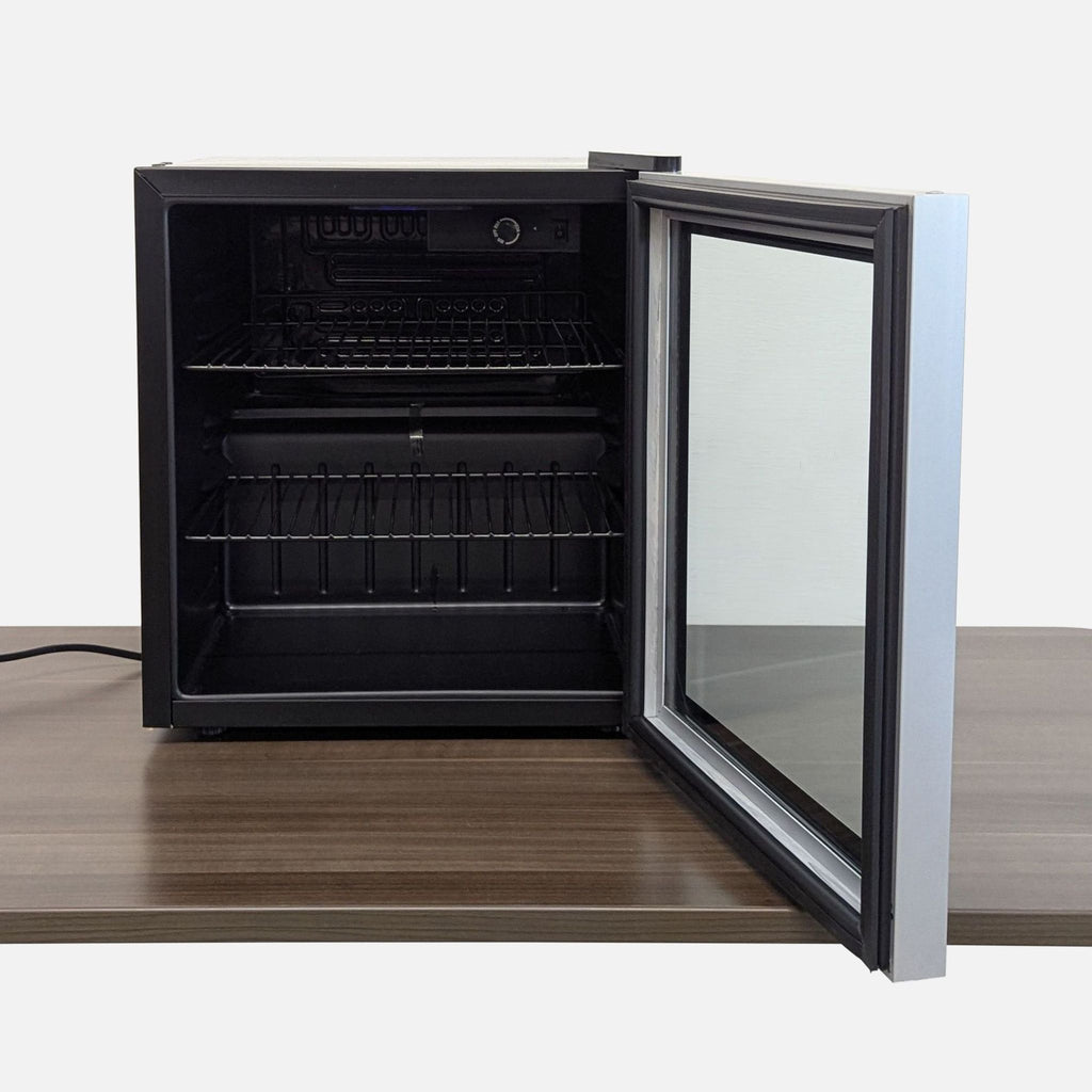 Antarctic Star Compact Refrigerator with Glass Door and Adjustable Shelves