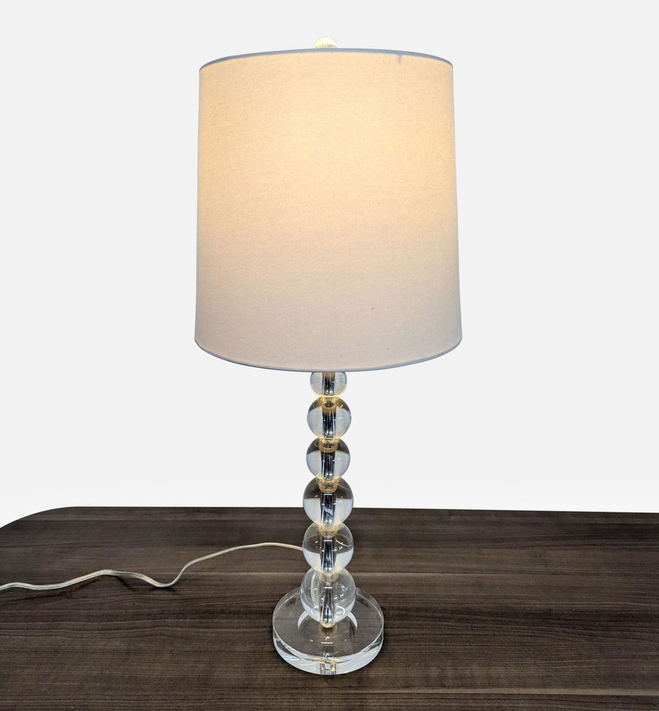 Pottery Barn Tiered Crystal Table Lamp