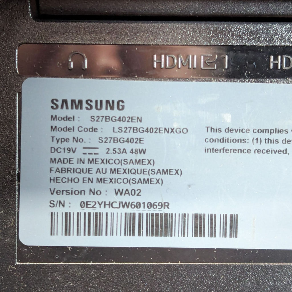 Samsung LS27BG402EN 27-inch Flat Gaming Monitor