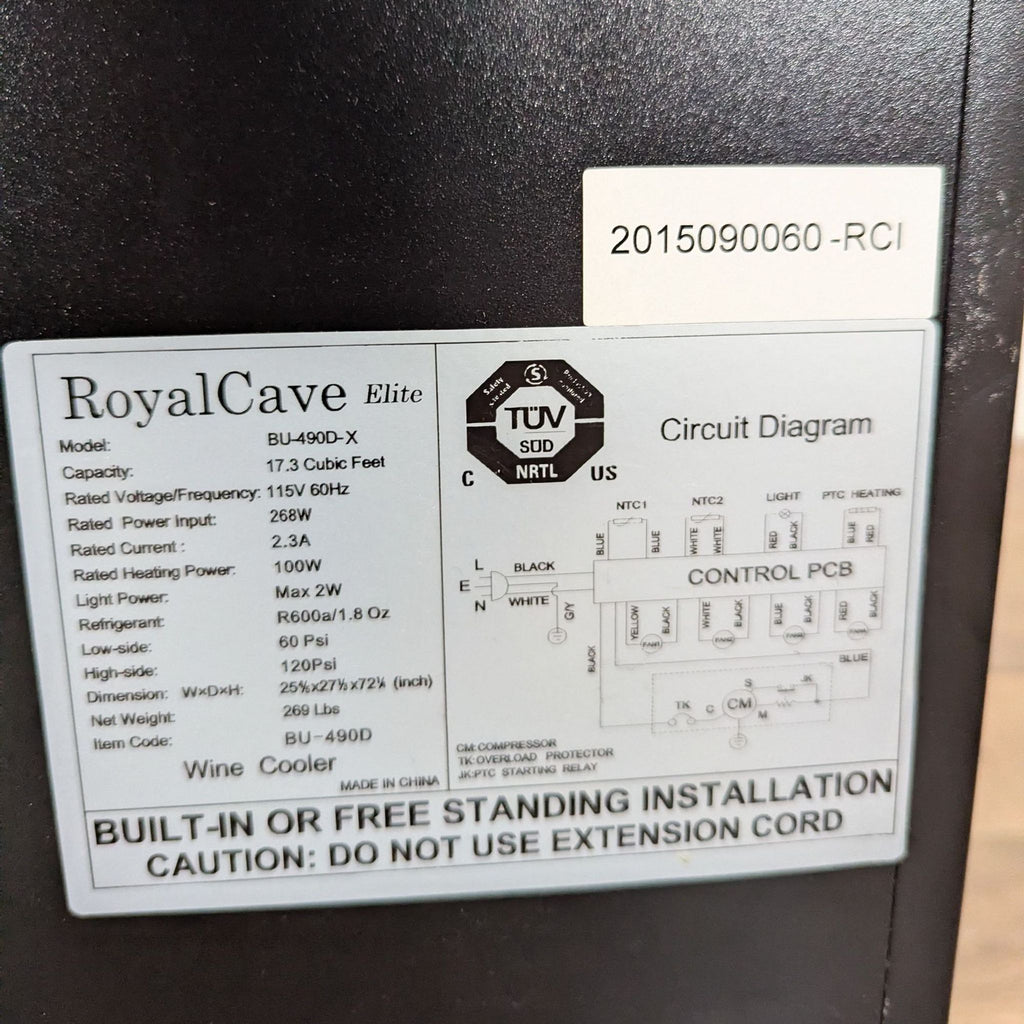 Vinopro BU-490D-X Premium Large Capacity Wine Cabinet  - Accepted Offer (18.75% discount)