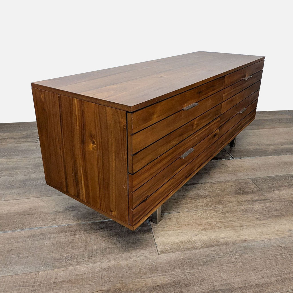 CB2 Linear Low 4-Drawer Wood Dresser