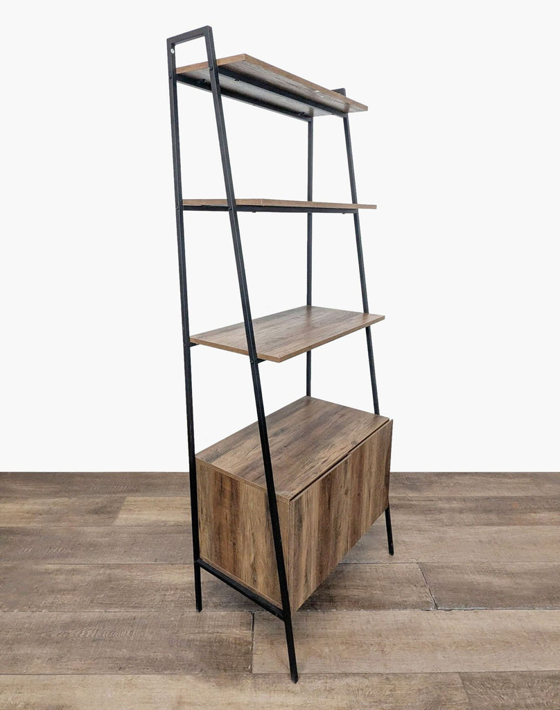 Walker Edison Urban Industrial 4-Shelf Ladder Bookcase