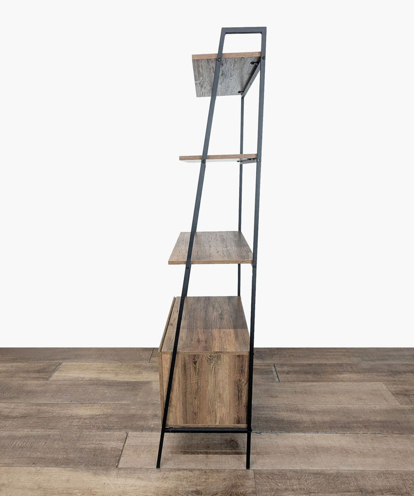 Walker Edison Urban Industrial 4-Shelf Ladder Bookcase