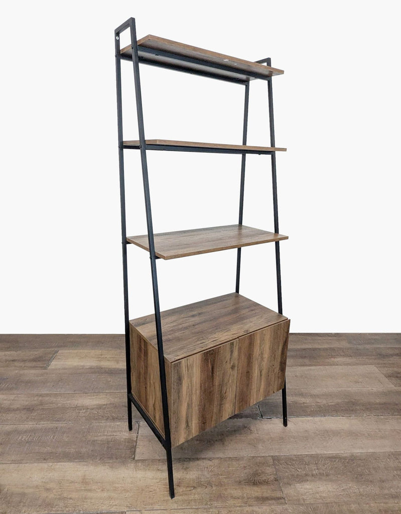 Walker Edison Urban Industrial 4-Shelf Ladder Bookcase