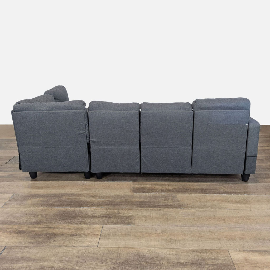 Modern Sectional Sofa L-shaped with Convertible Ottoman