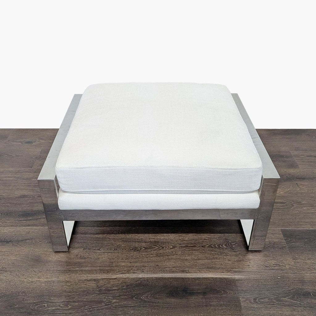 Restoration Hardware Modern Lounge Chair with Ottoman