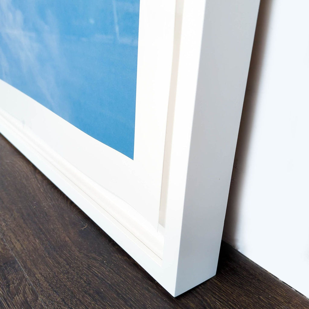 2. Close-up of Reperch print’s white frame, highlighting the clean modern edges and quality construction.