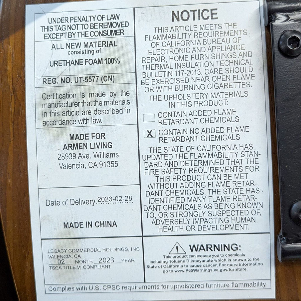 Armen Living Jagger Modern Counter/Bar Stool