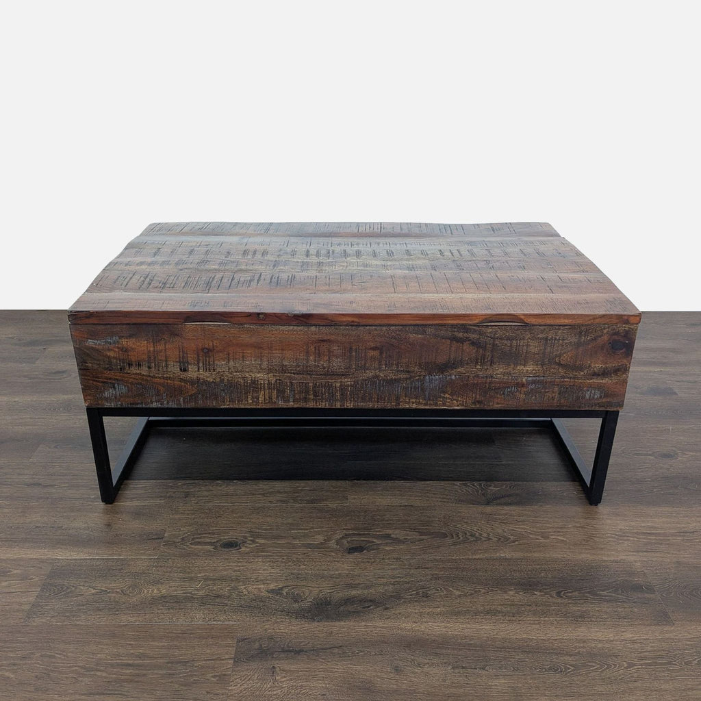 Signature Design by Ashley Reclaimed Wood Lift-Top Coffee Table with Storage