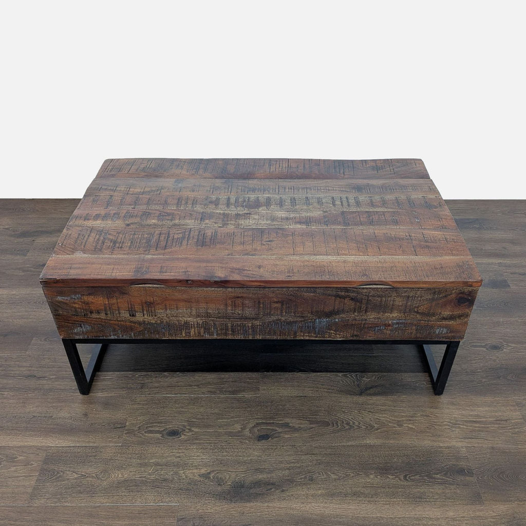 Signature Design by Ashley Reclaimed Wood Lift-Top Coffee Table with Storage