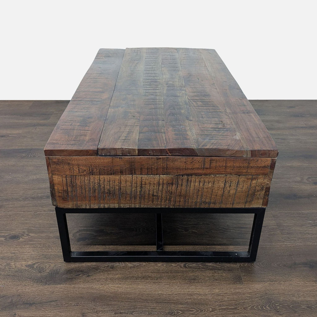 Signature Design by Ashley Reclaimed Wood Lift-Top Coffee Table with Storage