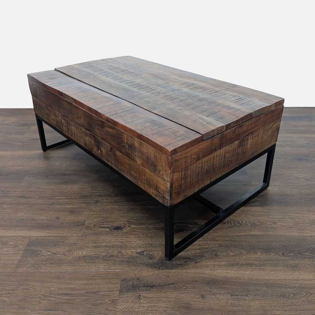 Signature Design by Ashley Reclaimed Wood Lift-Top Coffee Table with Storage