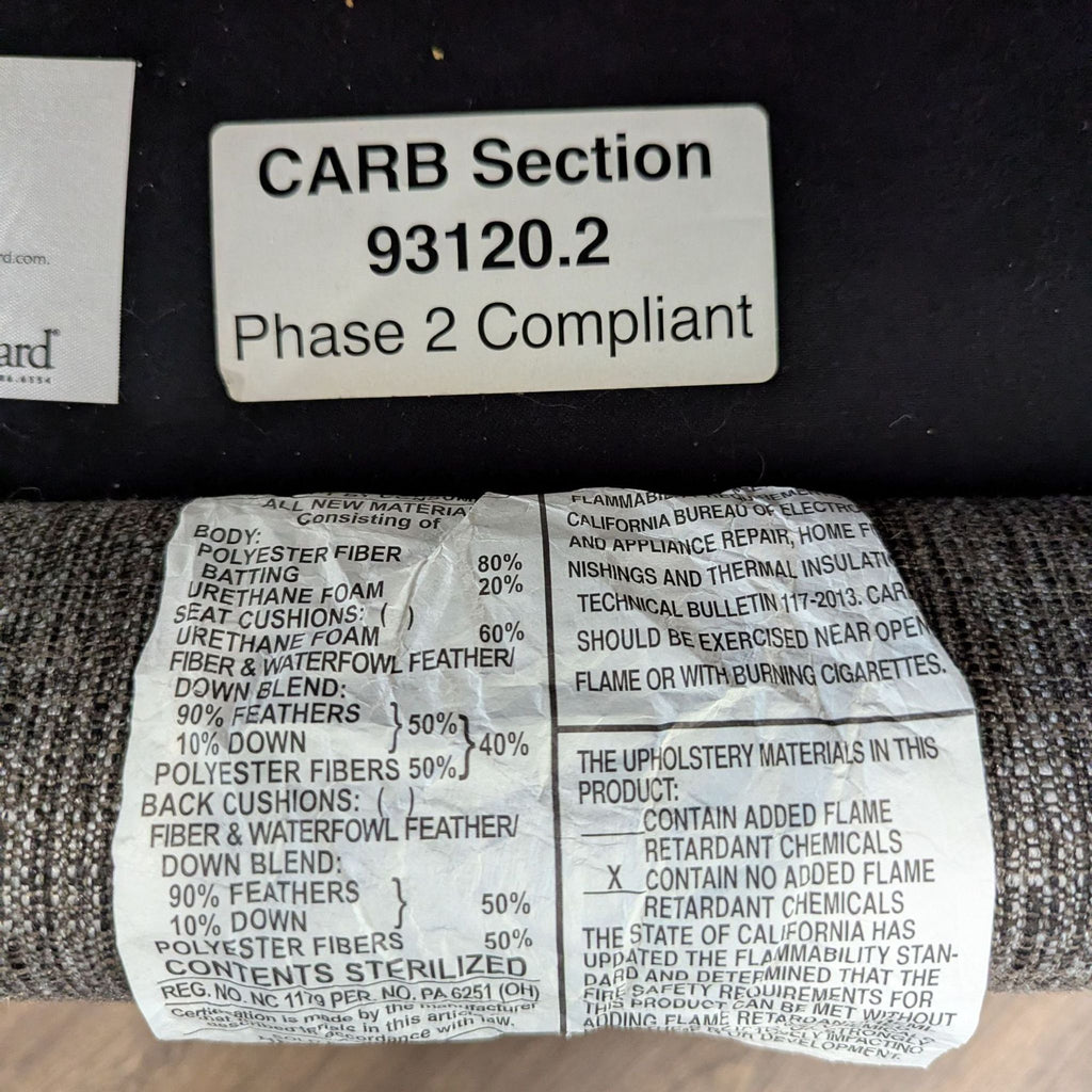 Room and Board Sofa with Chaise