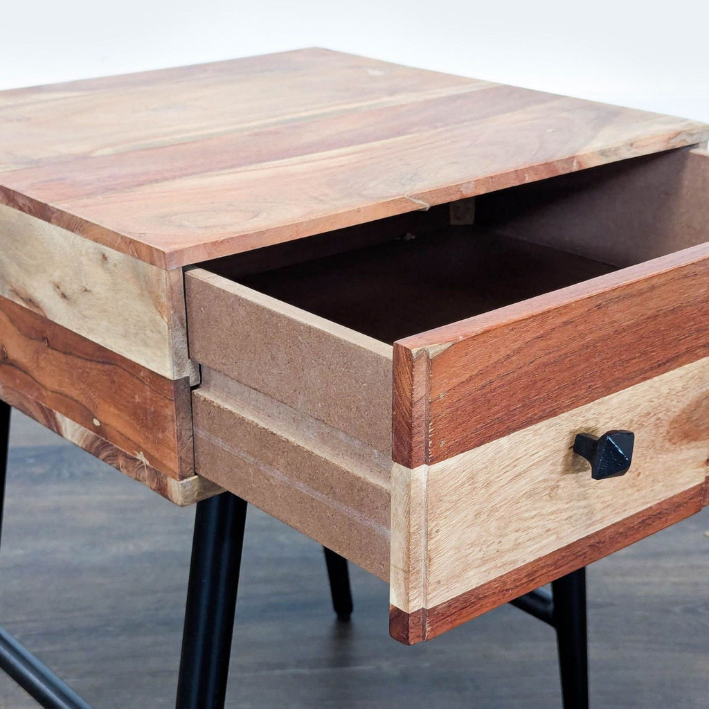 One Drawer Reclaimed Wood Nightstand