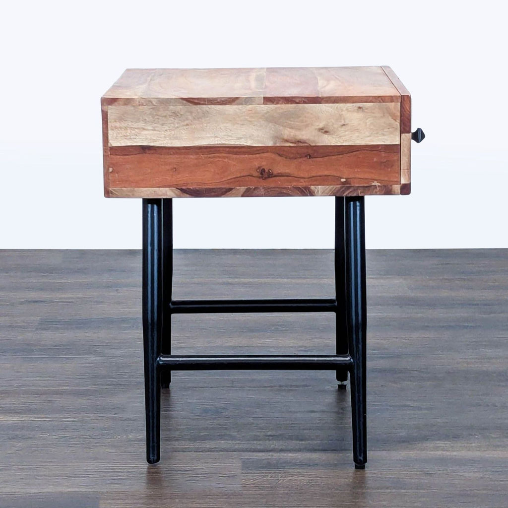 One Drawer Reclaimed Wood Nightstand