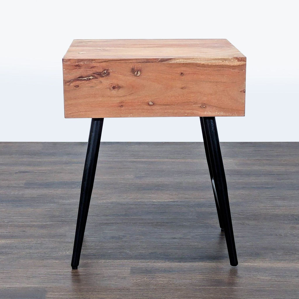 One Drawer Reclaimed Wood Nightstand