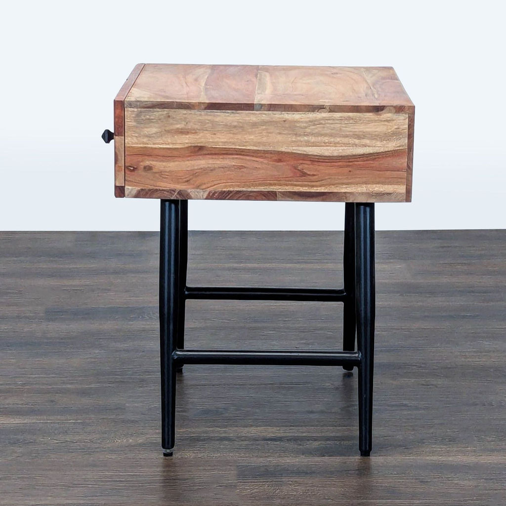 One Drawer Reclaimed Wood Nightstand