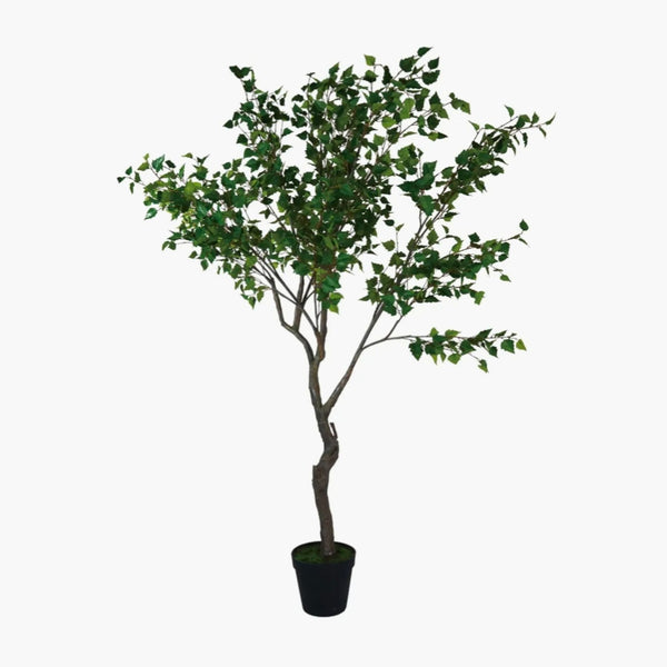 Artificial potted tree with green leaves and a dark brown trunk, categorized as Other, brand Havenly.