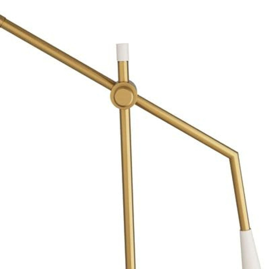 Arteriors Home Wayne Modern Brass and White Adjustable Table Lamp