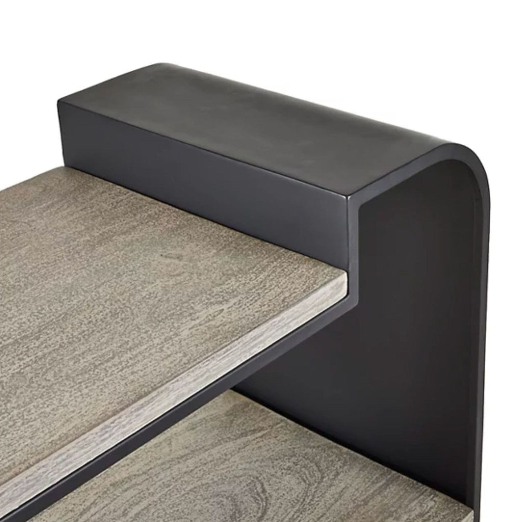 Arteriors Home Epton Modern 3-Tier Bookshelf with Metal Frame