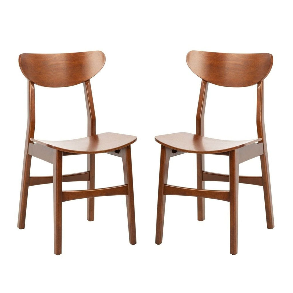 Pair of Reperch cherry wood chairs with a walnut finish, shown side by side on a plain background.