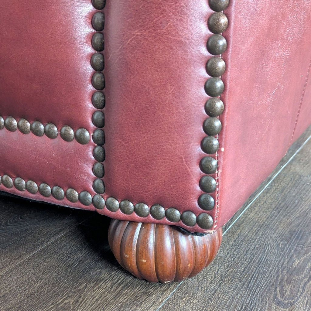 Classic 3-Seat Leather Sofa with Rolled Arms