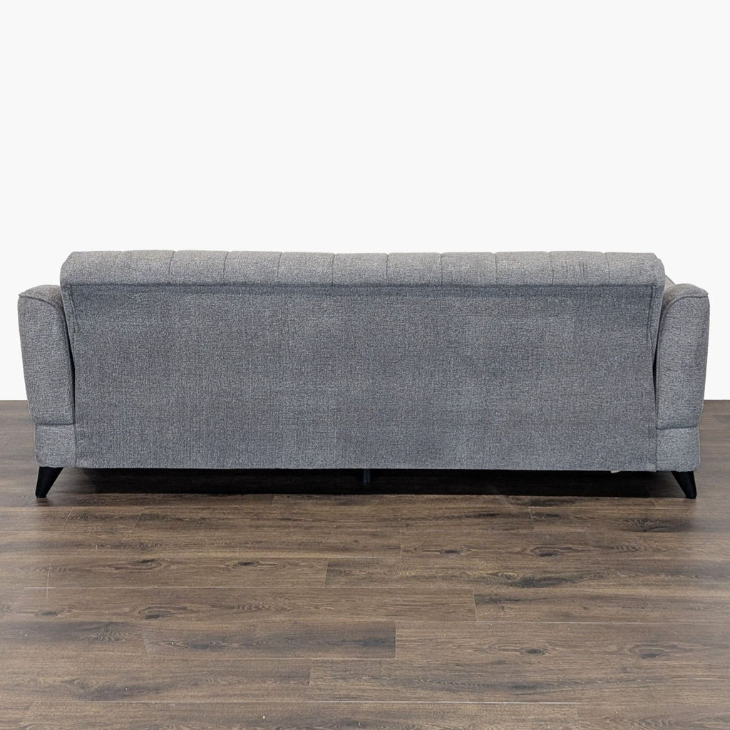 Modern Grey 3-Seat Sofa with Built-in Storage