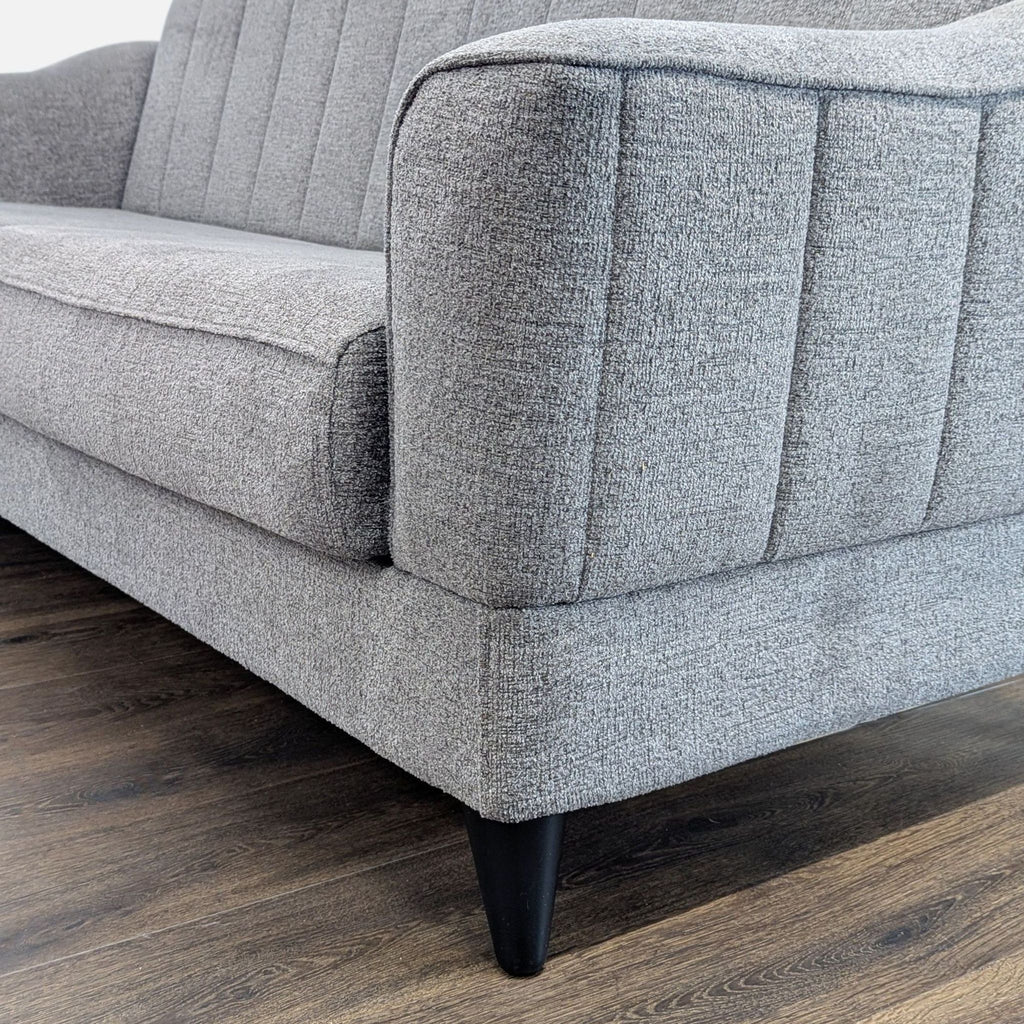 Modern Grey 3-Seat Sofa with Built-in Storage