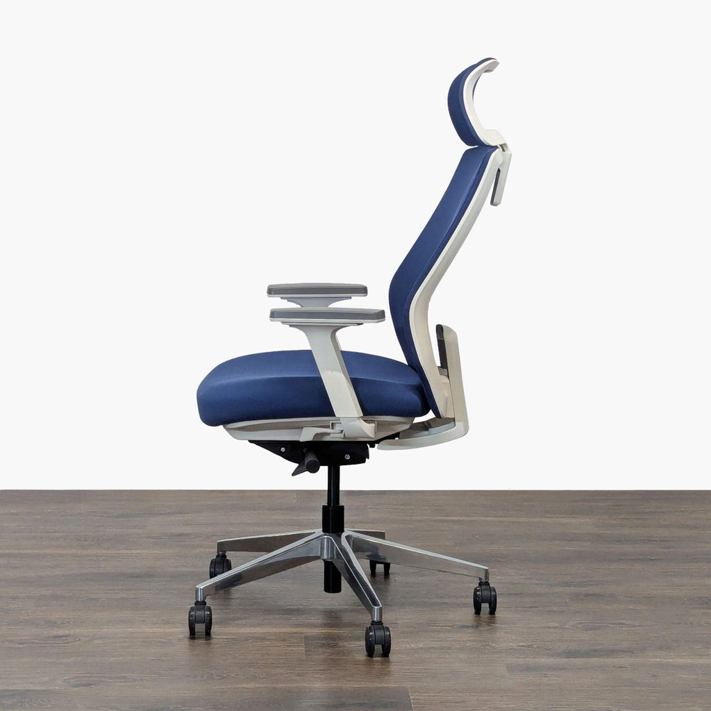 Uplift Envoke Blue Ergonomic Office Chair with Adjustable Headrest
