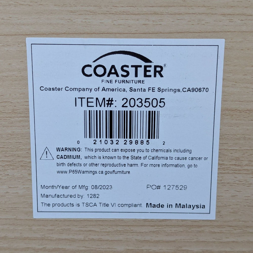 Coaster Felicity Modern 5-Drawer White Chest with Chrome Handles