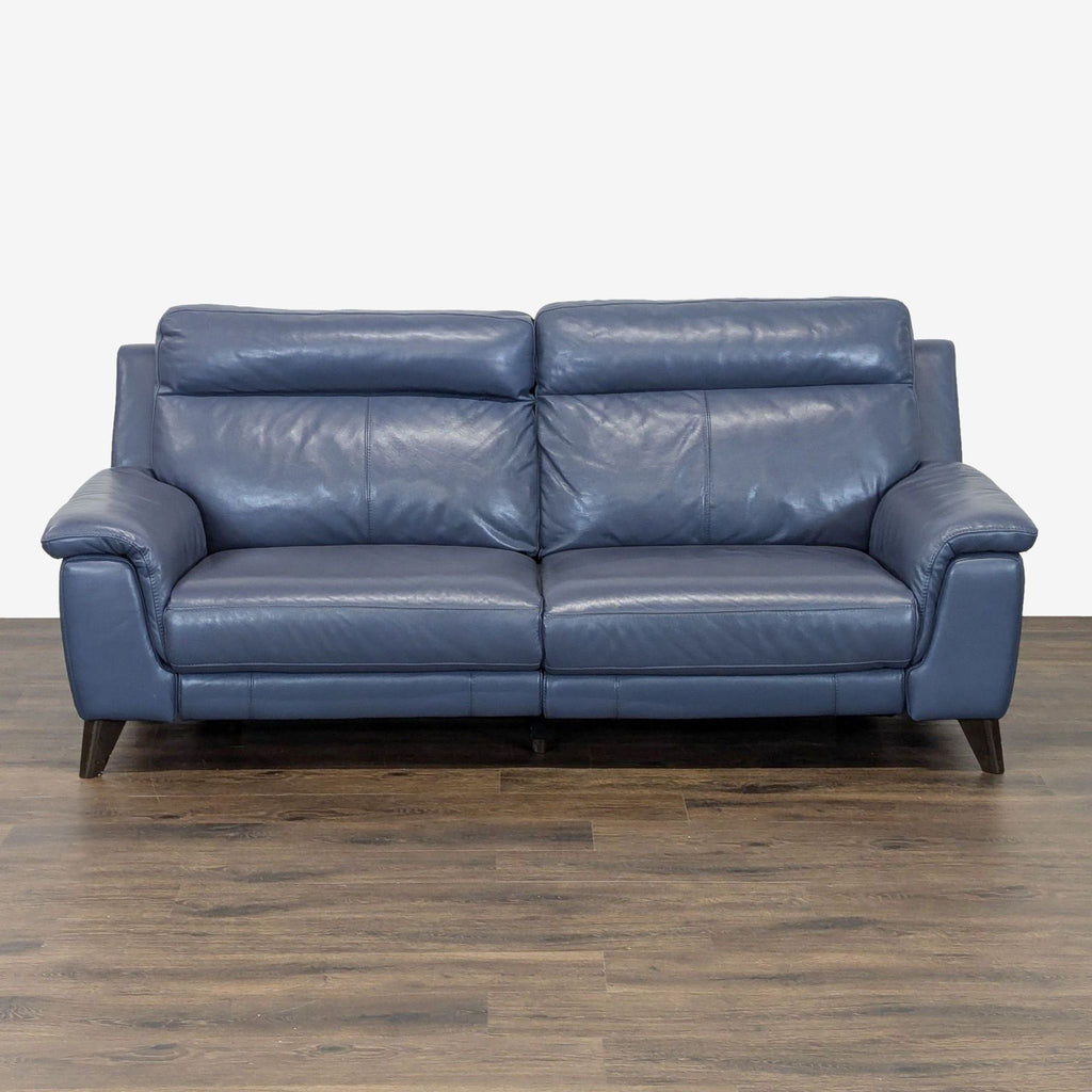 Couch is electric and each side reclines with button on sides to almost flat.
7ft x 3 ft
